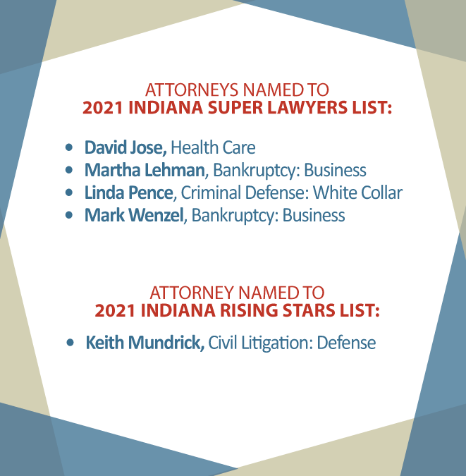 2021 Indiana Super Lawyers & Rising Star List